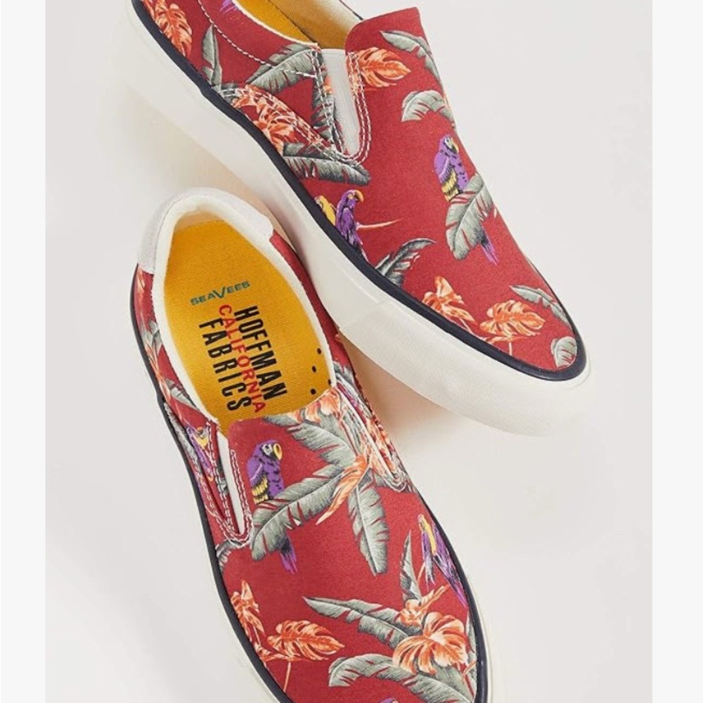 SeaVees Red and Orange Flats with Vibrant Design